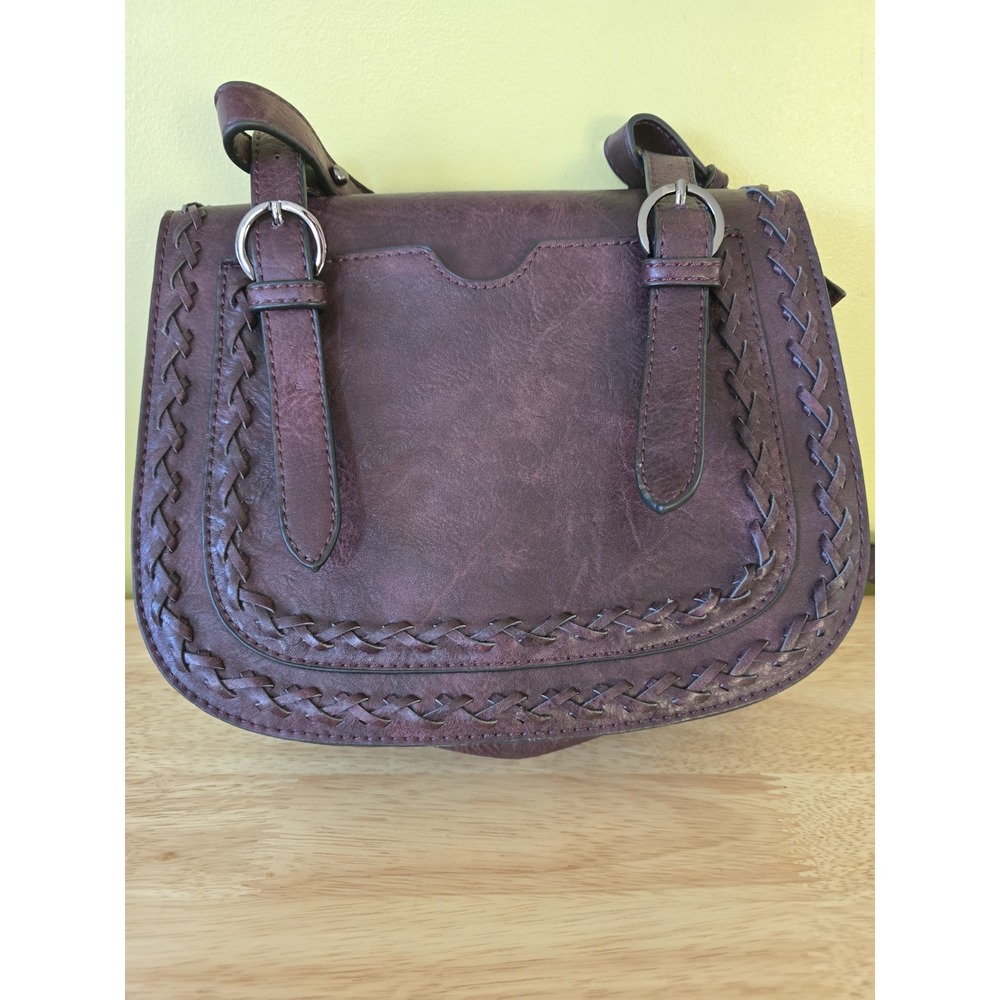 Sasha + Sofi Braided Trim Flap Crossbody Bag